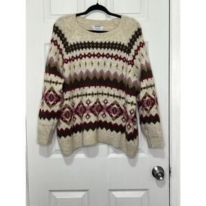 Old Navy Fair Isle Cozy Shaker Stitch Pullover Sweater Women’s Size L